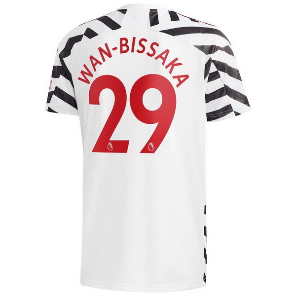Camiseta Manchester United NO.29 Wan Bissaka Tercera Equipación 2020-2021 Blanco